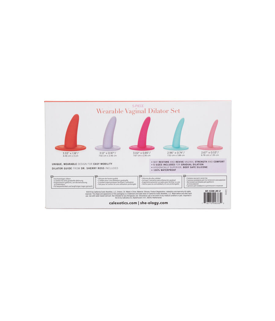 CALEXOTICS - KIT 5 PCS DILATADORES VAGINAIS OU ANAIS MULTICOLOR