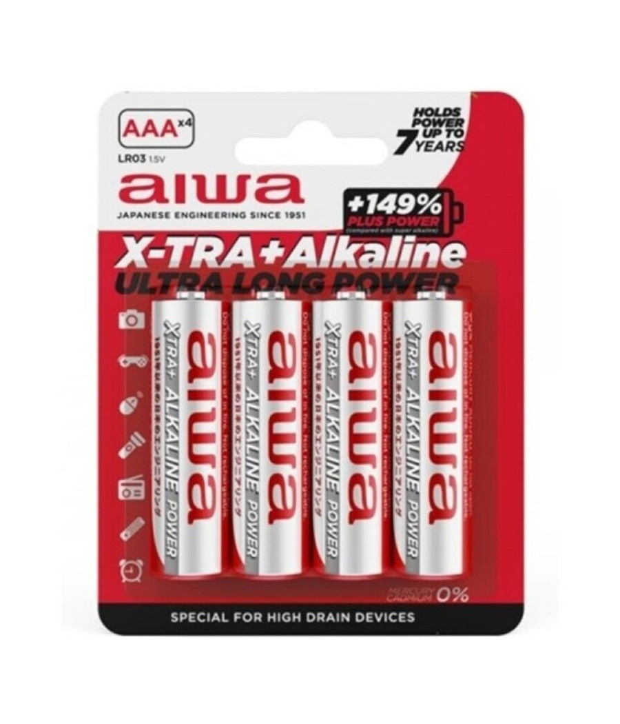 AIWA - X-TRA ALKALINE AAA ALKALINE BATTERY LR03 BLISTER*4