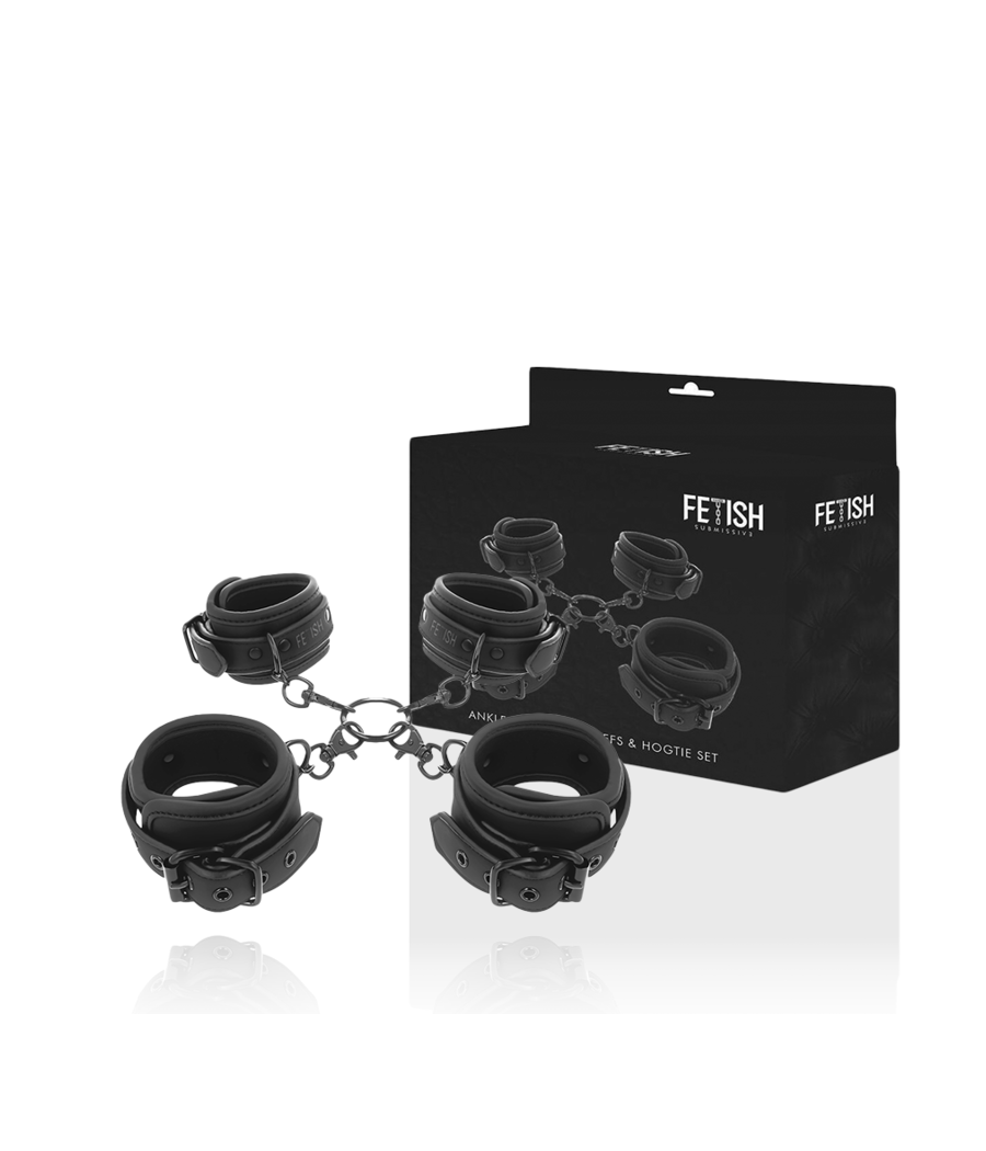 FETISH SUBMISSIVE - HAND- UND KNÖCHEL-HANDSCHELLEN-SET MIT NOPRENE-FUTTER