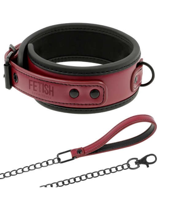 FETISH SUBMISSIVE DARK ROOM - NEOPRENE LINING CHAIN NECKLACE