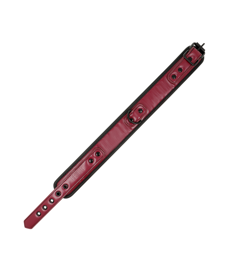FETISH SUBMISSIVE DARK ROOM - COLLIER CHAÎNE DOUBLURE EN NÉOPRÈNE