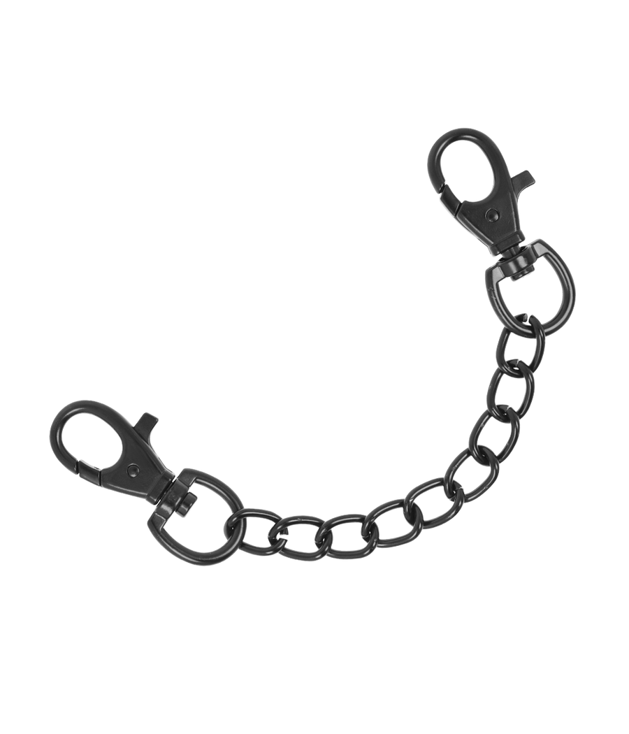 FETISH SUBMISSIVE DARK ROOM - VEGAN LEATHER ANKLE HANDCUFFS WITH NEOPRENE LINING
