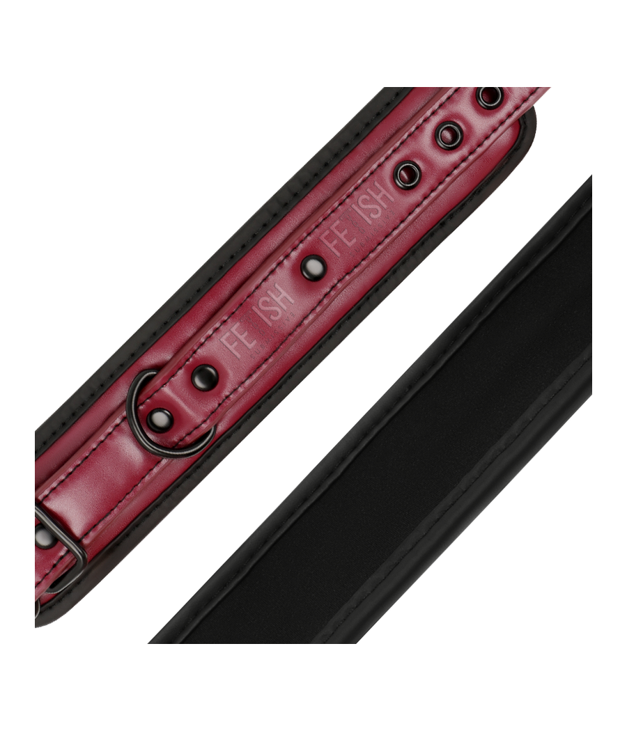 FETISH SUBMISSIVE DARK ROOM - KNÖCHELHANDSCHELLEN AUS VEGANEM LEDER MIT NEOPRENFUTTER