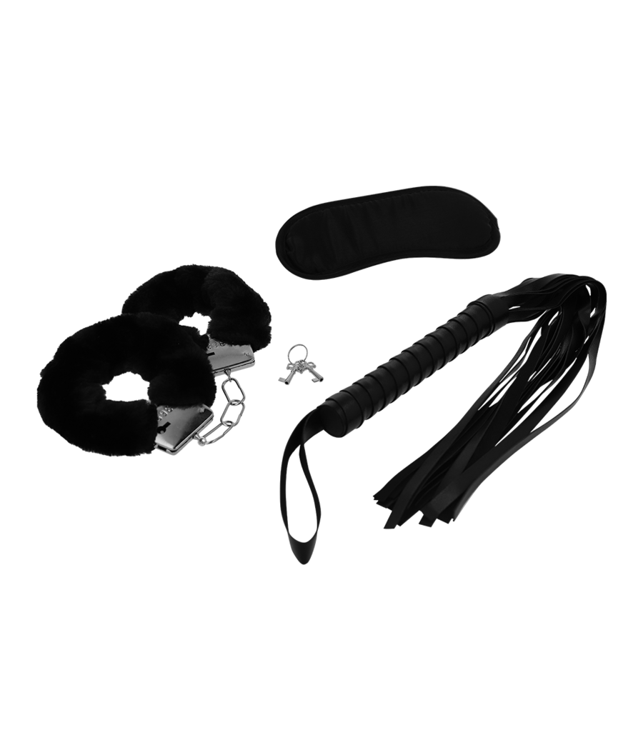 INTENSE - FETISH PLAYSET ERÓTICO 1 COM ALGEMAS, MSCARA CEGA E FLOGGER