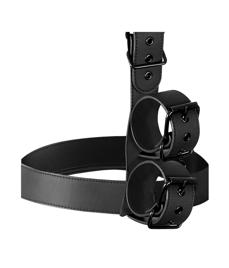 FETISH SUBMISSIVE BONDAGE - SET DI CONTENIMENTO DEL CORPO CON COLLETTO E POLSINI