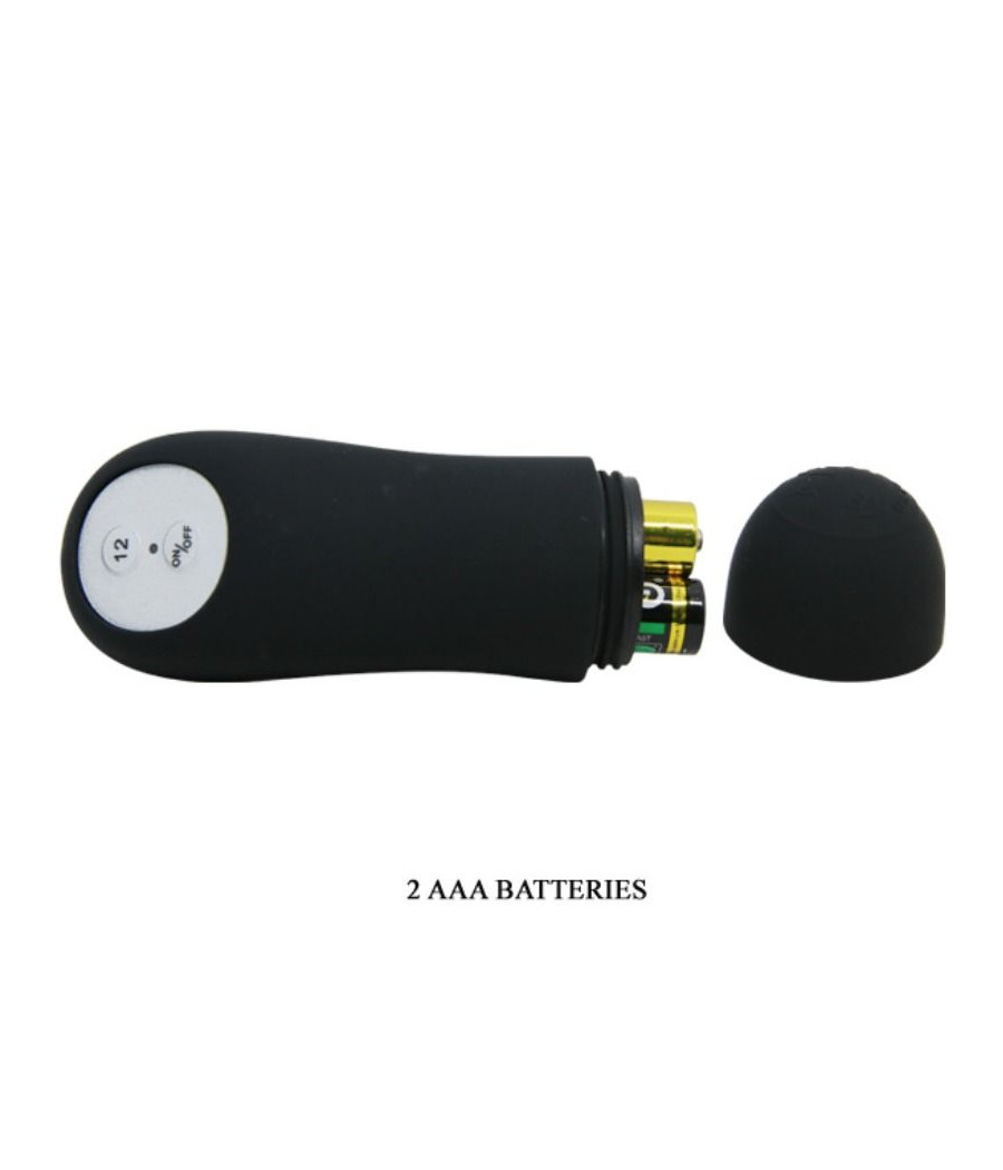 PRETTY LOVE - ANALPLUG AUS SILIKON EXTRA STIMULATION UND 12 VIBRATIONSMODI SCHWARZ