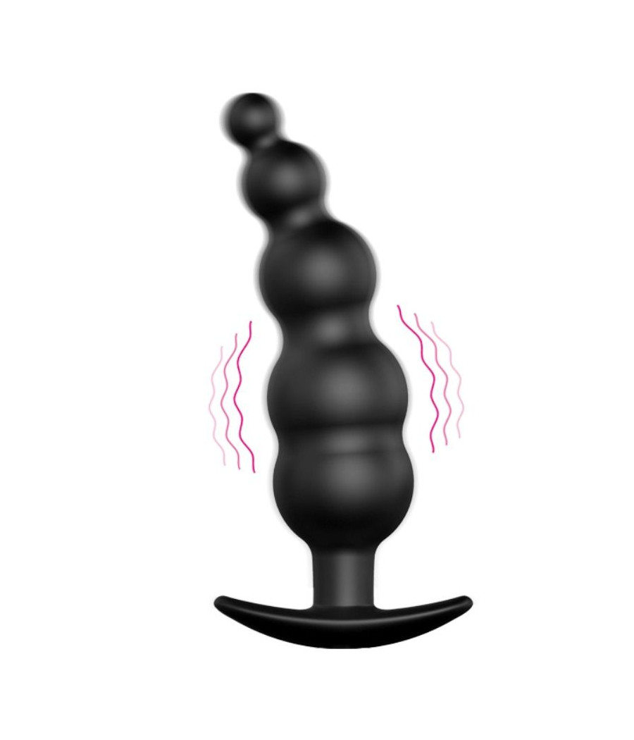 PRETTY LOVE - ANALPLUG AUS SILIKON EXTRA STIMULATION UND 12 VIBRATIONSMODI SCHWARZ