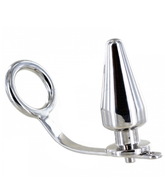 METAL HARD - ANEL DE AO COM PLUG ANAL 45 X 45MM