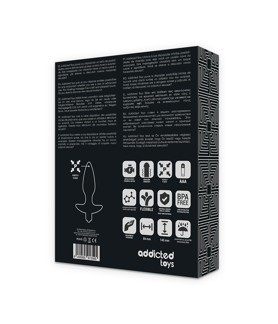 ADDICTED TOYS - MASSAGER PLUG ANAL WITH VIBRATION BLACK