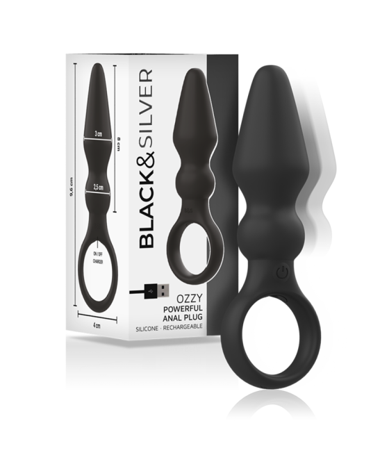 BLACK&SILVER - PUISSANT PLUG ANAL EN SILICONE OZZY