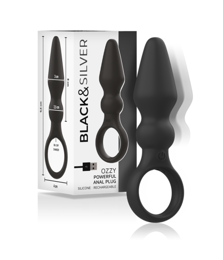 BLACK&SILVER - POTENTE PLUG ANALE IN SILICONE OZZY