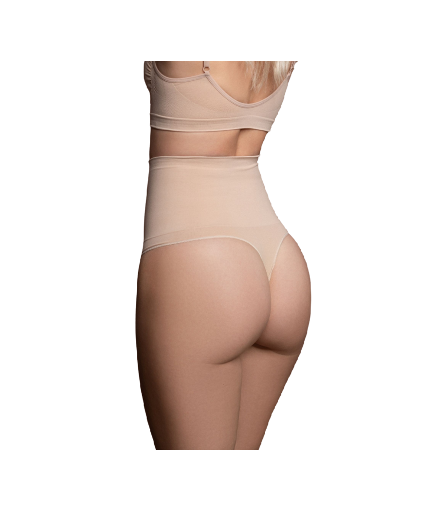 BYE-BRA - THONG STYLE SEAMLESS GIRDLE BEIGE SIZE L