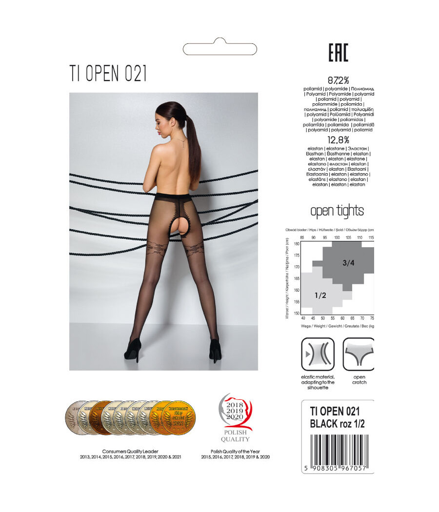 PASSION - TIOPEN 021 COLLANT NOIR 3/4 20 DEN