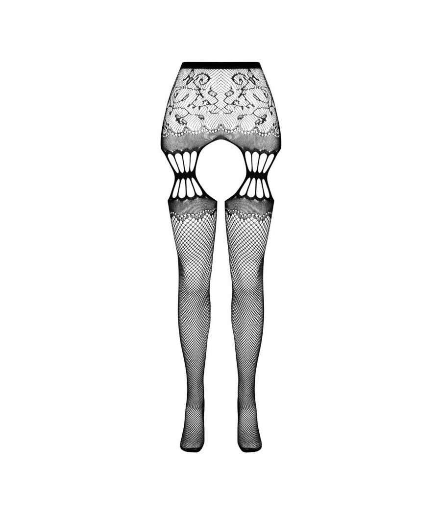 PASSION - S027 COLLANT NERO CON GIARRETTIERA TAGLIA UNICA