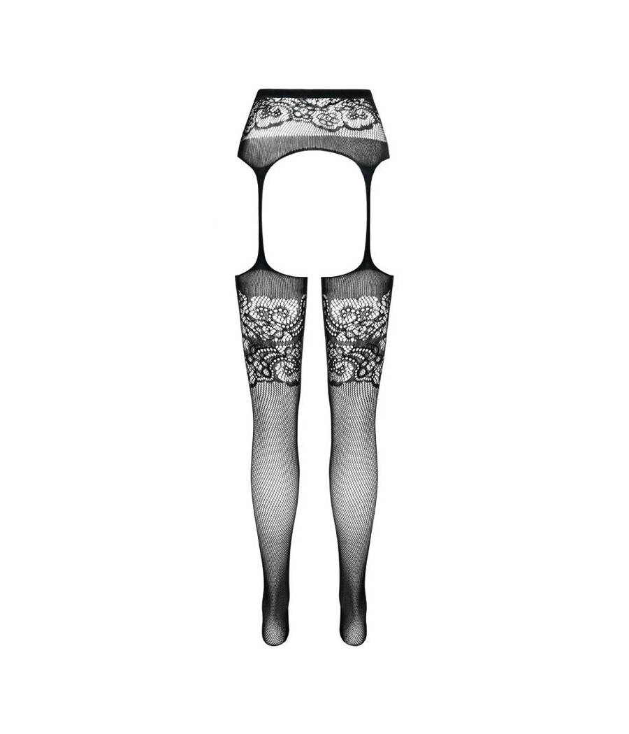 PASSION - S029 COLLANT NERO CON GIARRETTIERA TAGLIA UNICA
