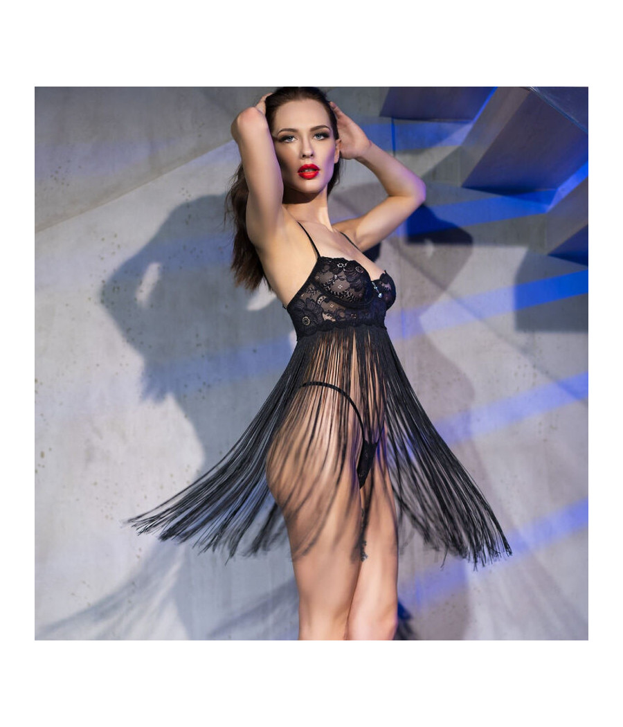 CHILIROSE - CR 4496 BABYDOLL SCHWARZ L/XL