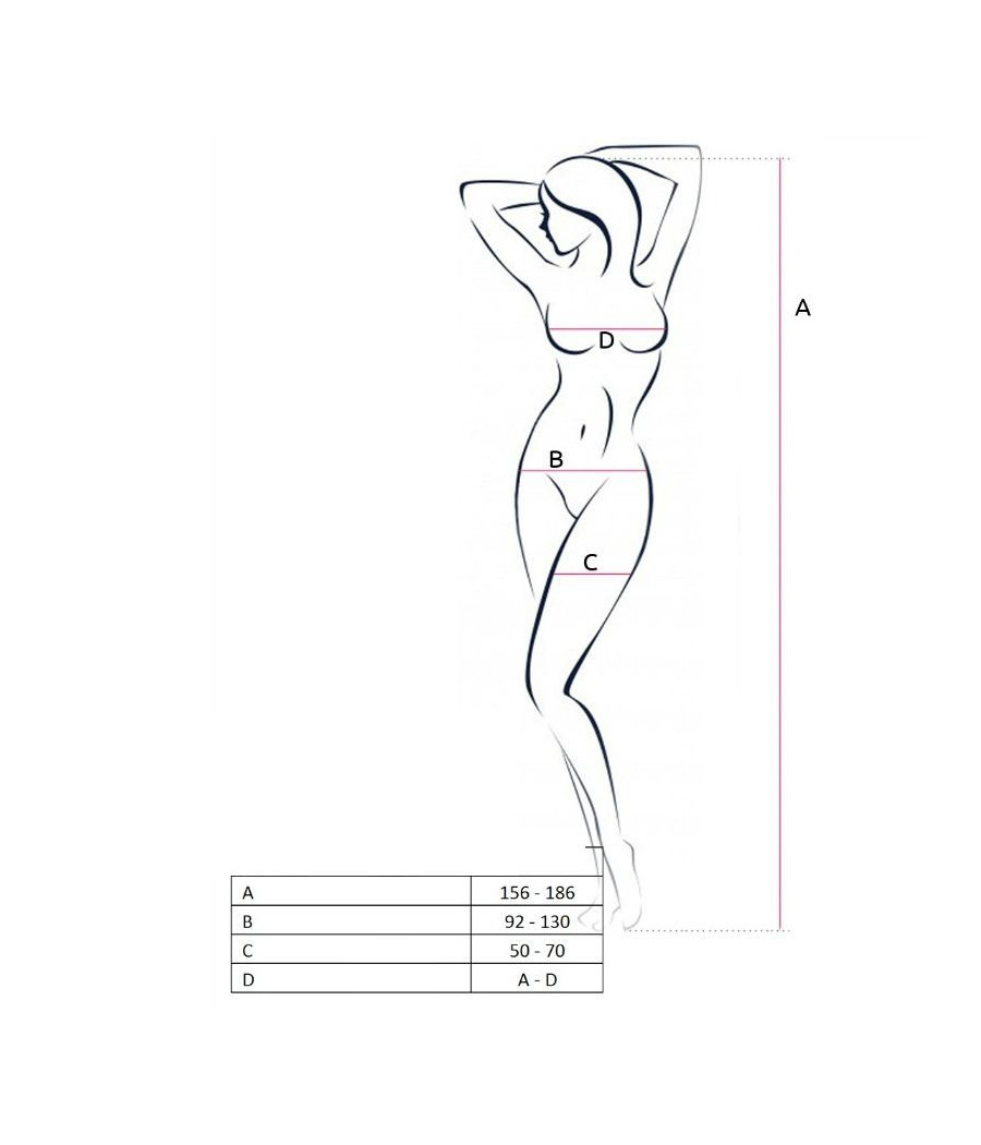 PASSION - WOMAN BS055 BODYSTOCKING BLACK ONE SIZE