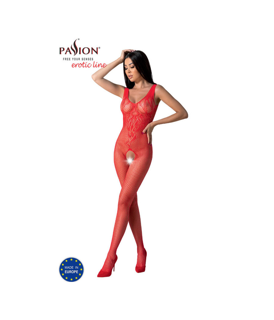 PASSION - BS098 RED BODYSTOCKING ONE SIZE
