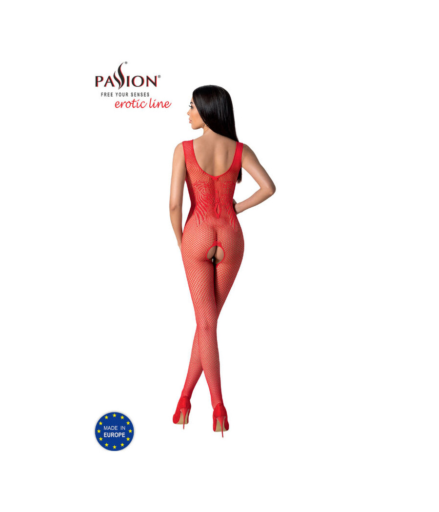 PASSION - BS098 BODYSTOCKING ROJO TALLA ÚNICA
