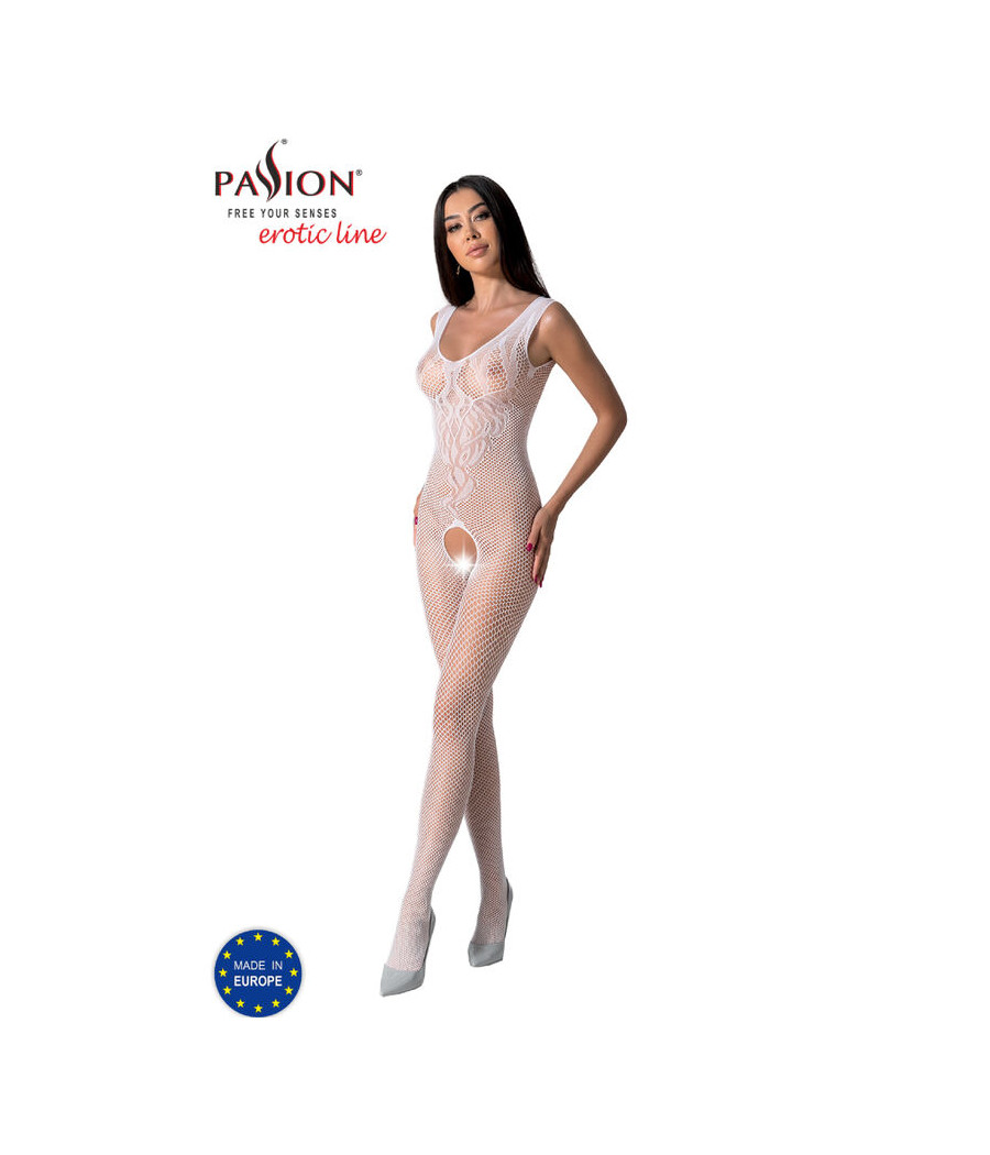 PASSION - BS098 BODYSTOCKING BLANC TAILLE UNIQUE