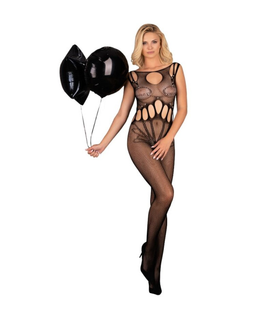 LIVCO CORSETTI FASHION - AMAHIL BODYSTOCKING CROTCHLESS NERO TAGLIA UNICA