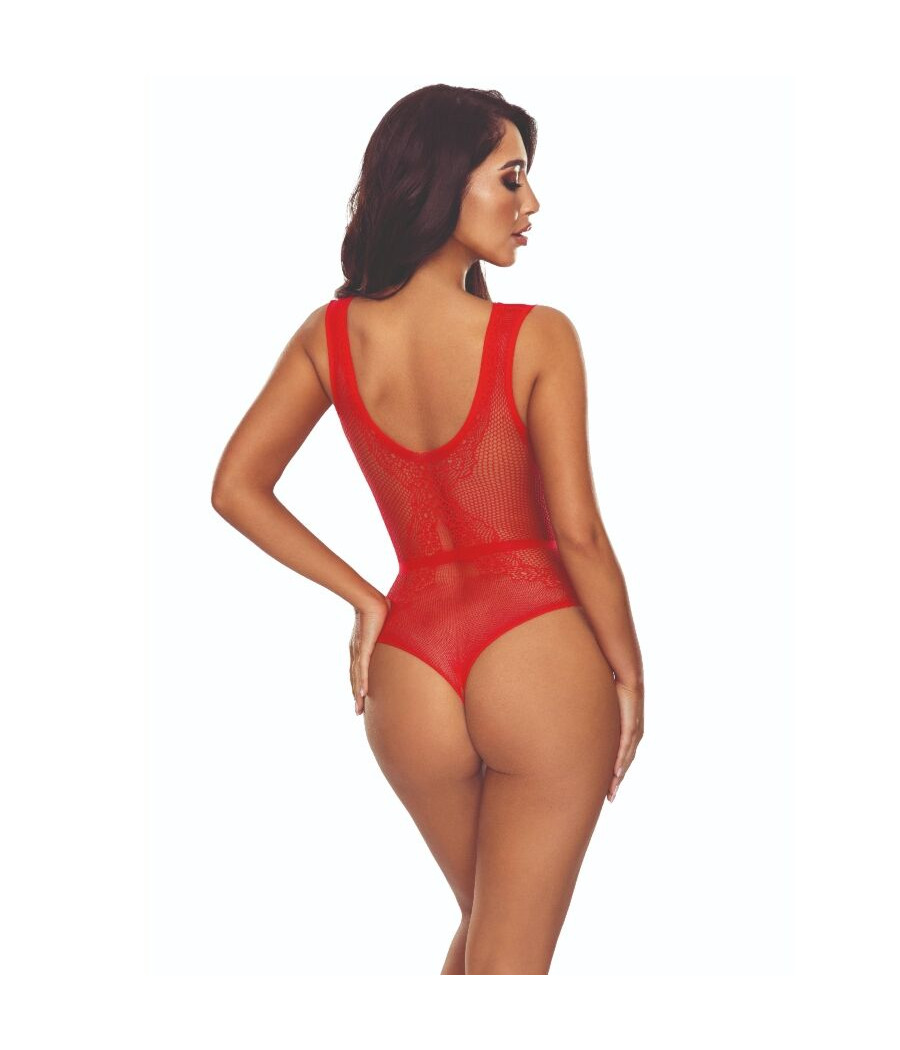 PASSION - BS115 BODYSTOCKING GRID ROUGE