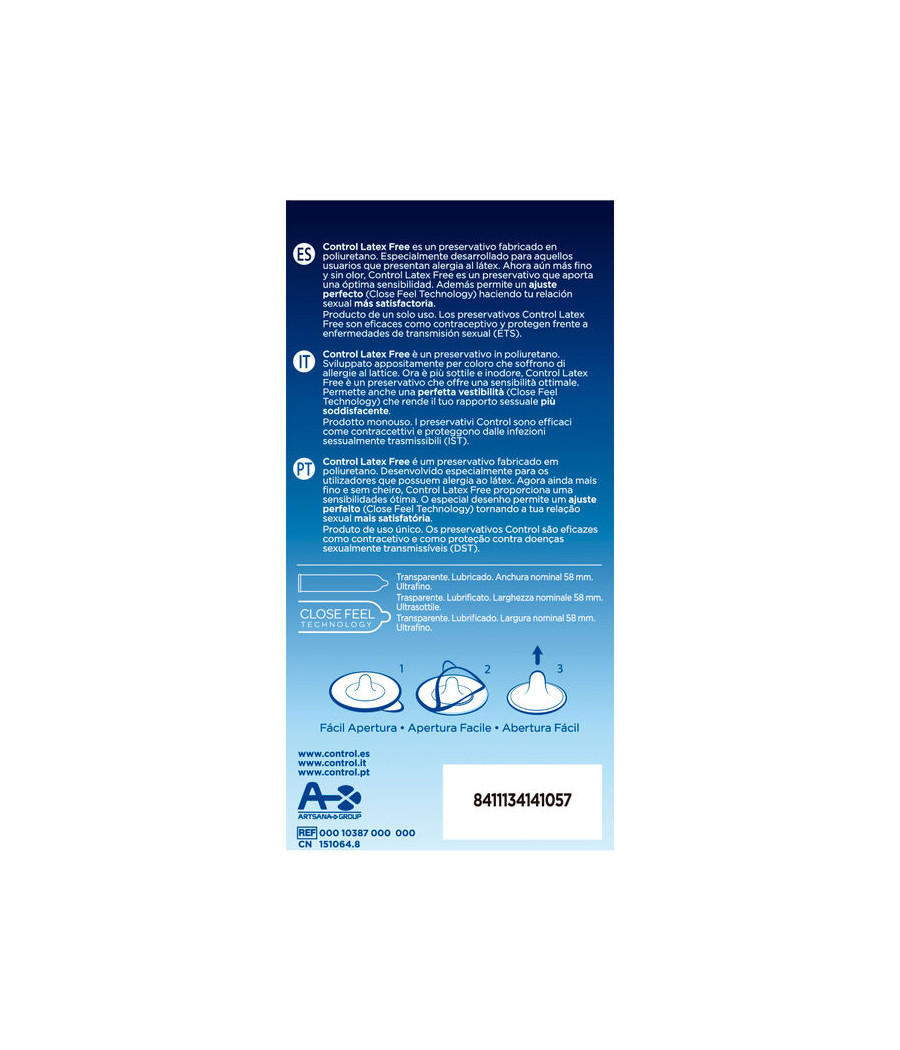CONTROL - FREE SIN LATEX PRESERVATIVOS 5 UNIDADES