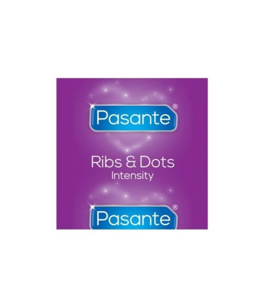 PASANTE - RIBS & DOTS INTENSITY CONDOMS 144 UNITS