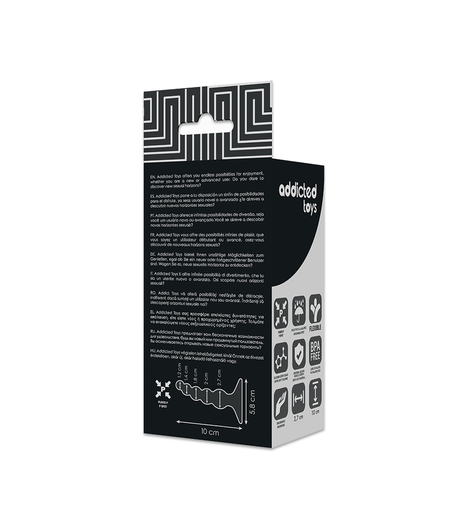 ADDICTED TOYS - PLUG SEXUEL ANAL 10 CM NOIR