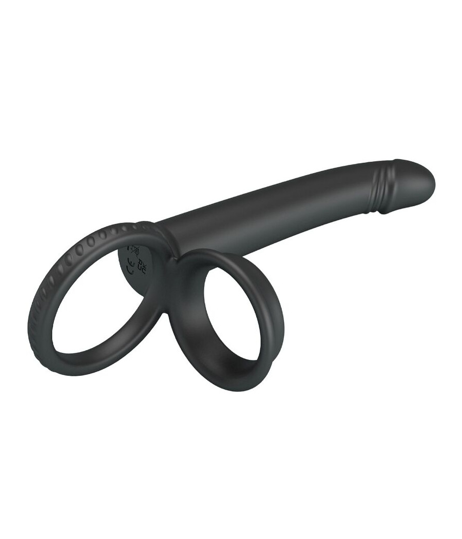 PRETTY LOVE - DILLION DOUBLE PÉNÉTRATION DOUBLE ANNEAU PÉNAL NOIR