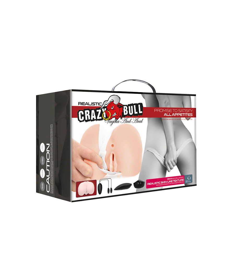 CRAZY BULL - REALISTISCHE VAGINA UND ANUS MIT VIBRATIONSPOSITION 8