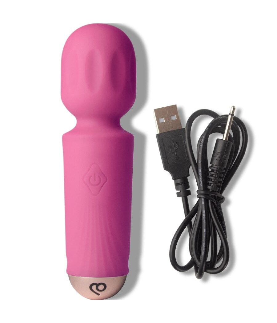 ROCKS-OFF - WIEDERAUFLADBARER MINI-ZAUBERSTAB MIT 16 FUNKTIONEN, PFINGSTROSENROSA
