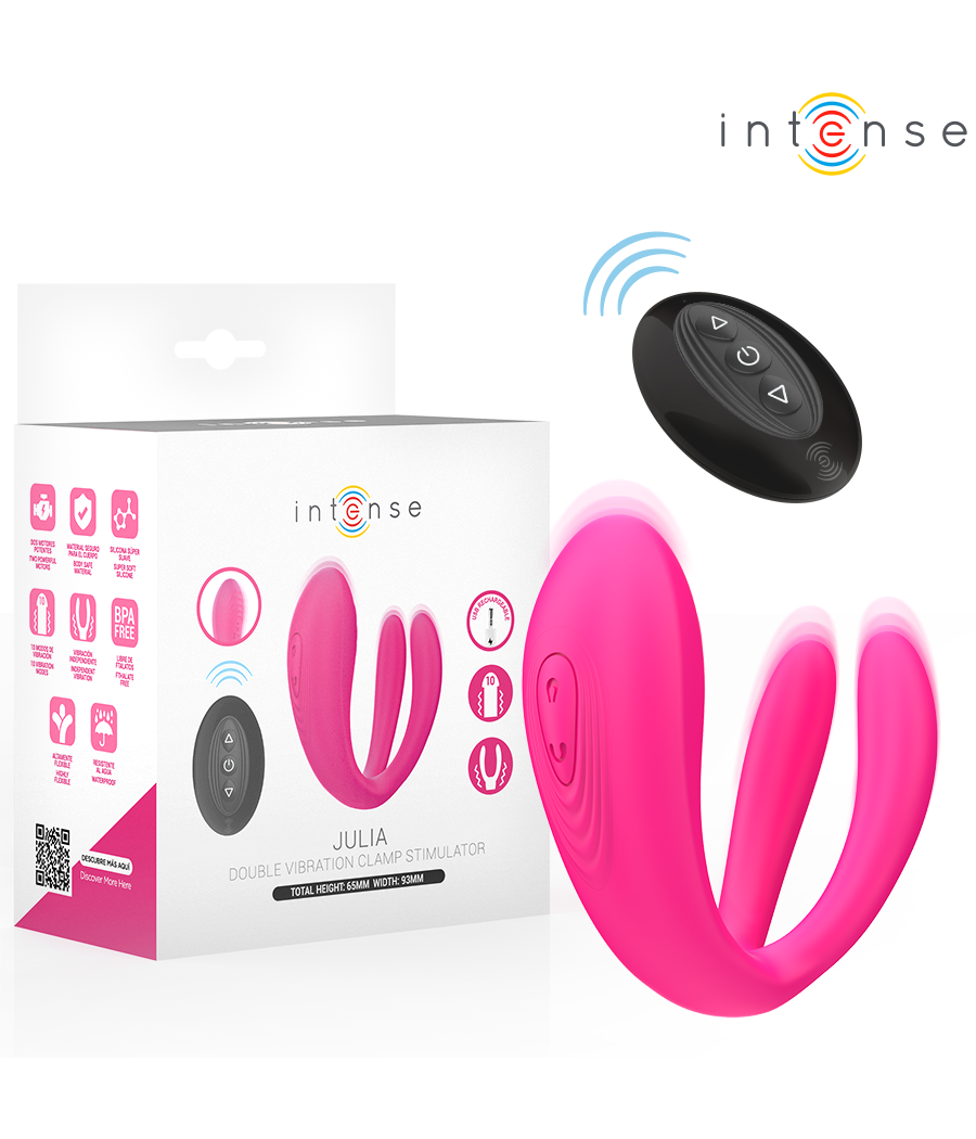 INTENSE - JULIA DOUBLE VIBRATEUR À PINCE STIMULATEUR AVEC TÉLÉCOMMANDE