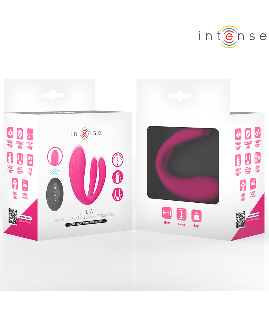 INTENSE - JULIA DOUBLE VIBRATEUR À PINCE STIMULATEUR AVEC TÉLÉCOMMANDE