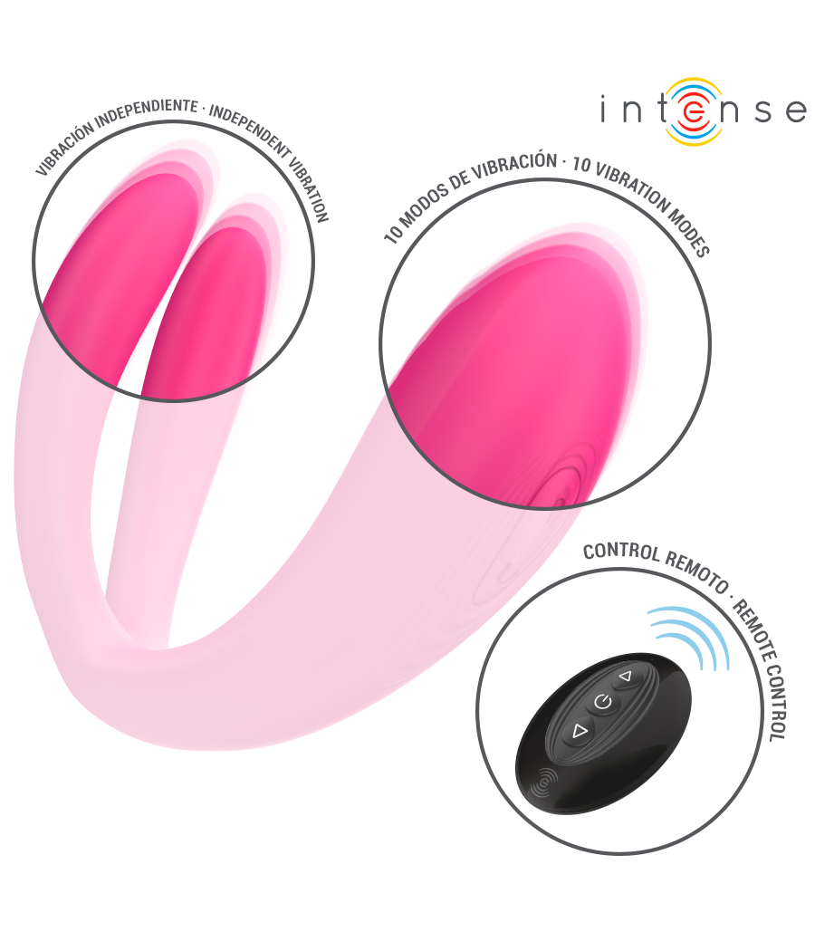 INTENSE - JULIA VIBRADOR DUPLO COM CONTROLE REMOTO