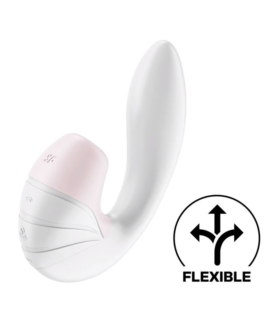 SATISFYER - SUPERNOVA AIR PULSE STIMULATOR & VIBRATION WHITE