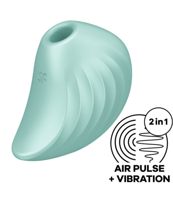 SATISFYER - ESTIMULADOR E VIBRADOR DE PULSO DE AR PEARL DIVER VERDE