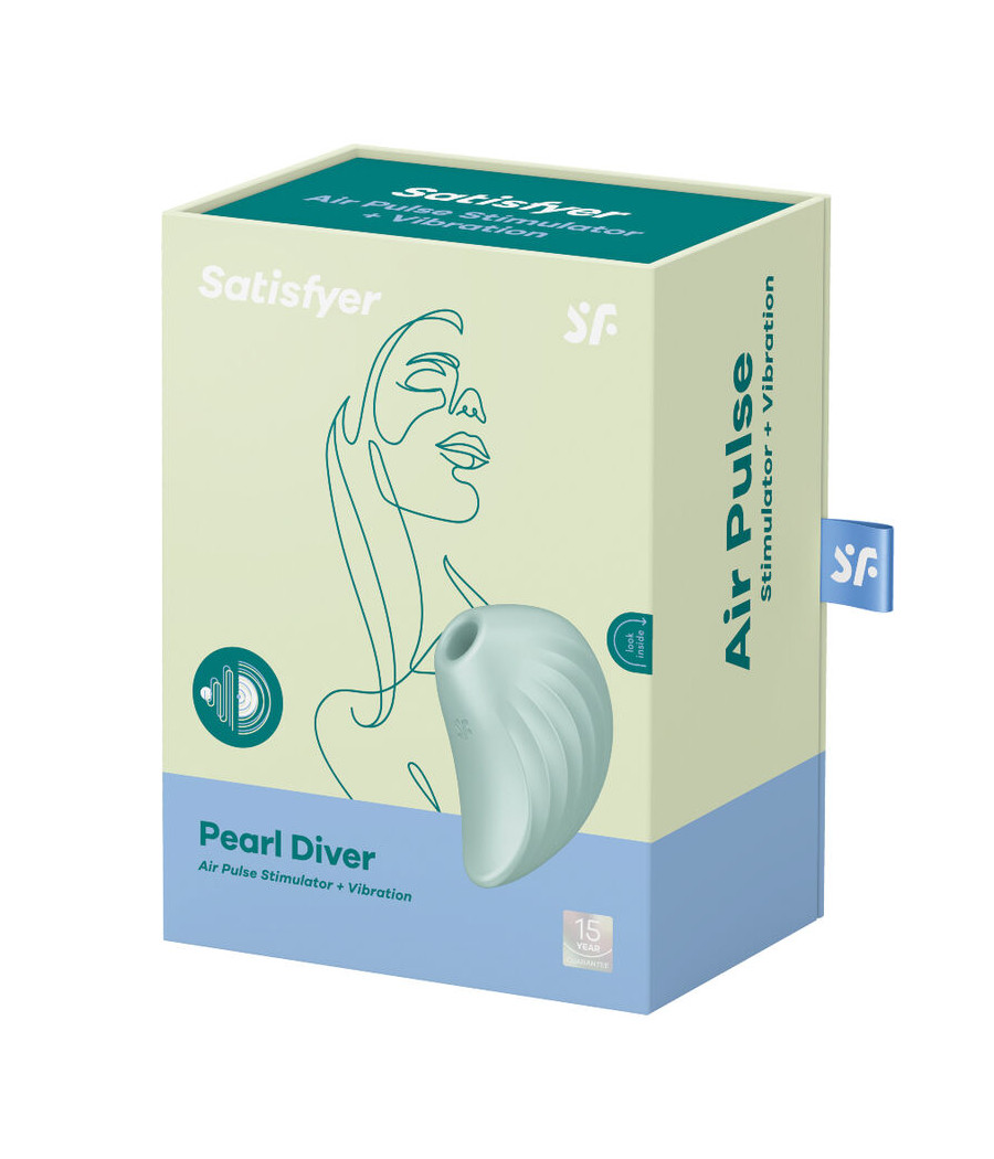 SATISFYER - PEARL DIVER ESTIMULADOR Y VIBRADOR VERDE