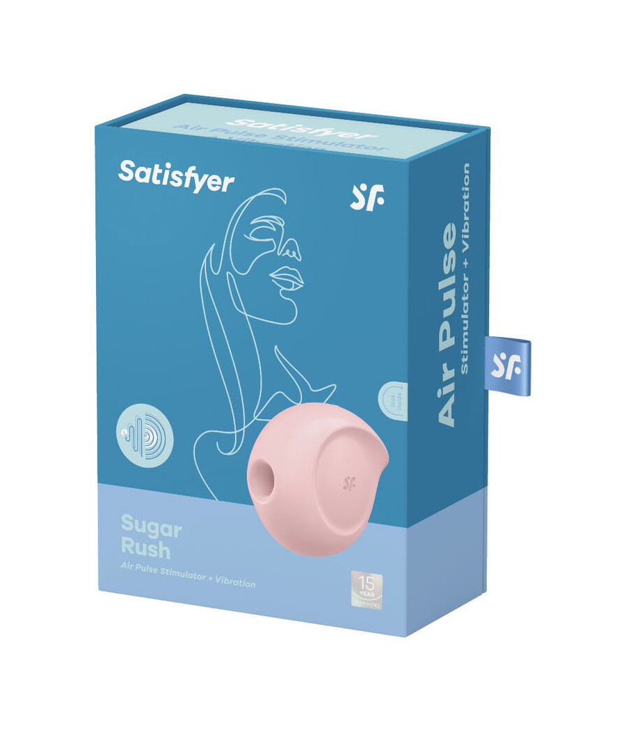 SATISFYER - STIMOLATORE DI IMPULSI D'ARIA SUGAR RUSH E VIBRATORE ROSA