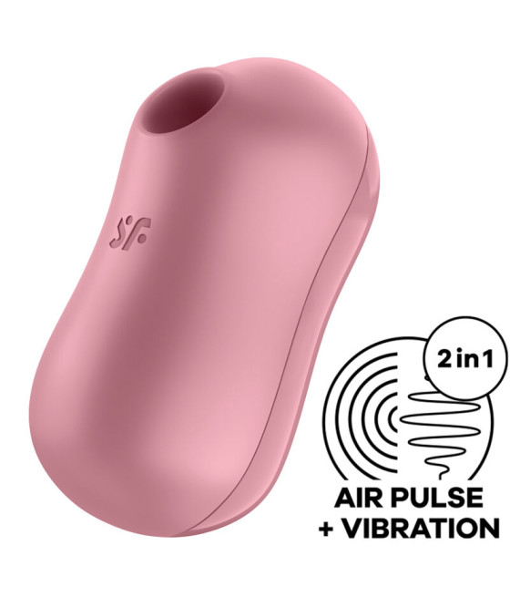 SATISFYER - COTTON CANDY ESTIMULADOR Y VIBRADOR ROSA
