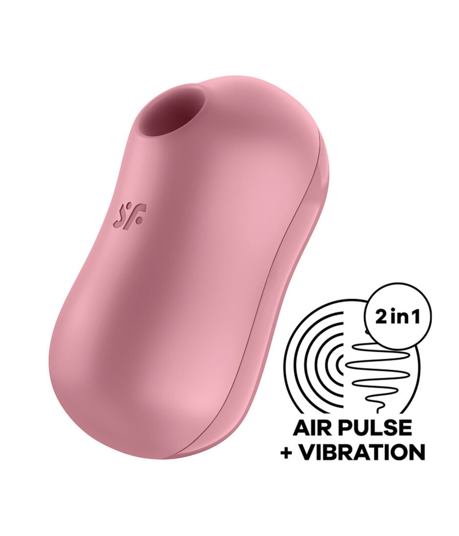SATISFYER - COTTON CANDY ESTIMULADOR Y VIBRADOR ROSA