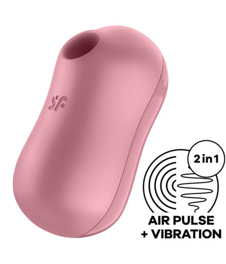 SATISFYER - ESTIMULADOR E VIBRADOR DE PULSO DE AR COTTON CANDY ROSA
