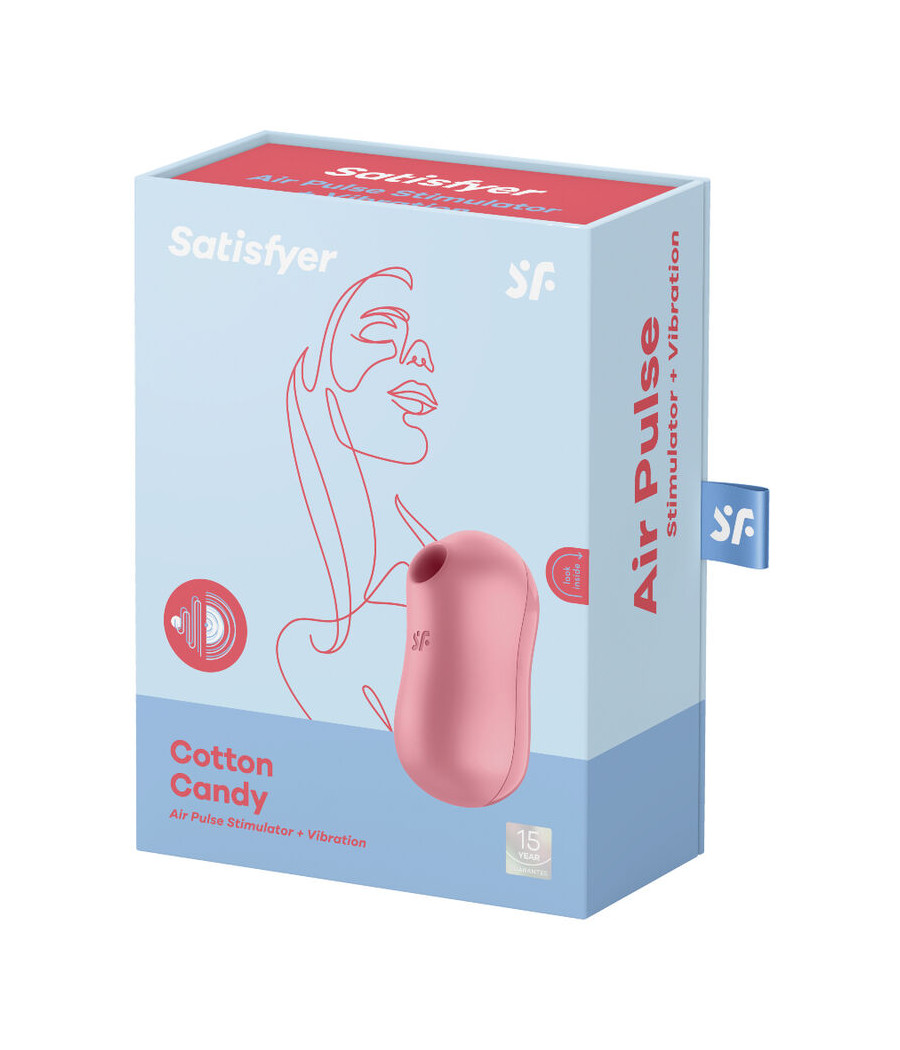 SATISFYER - COTTON CANDY AIR PULSE STIMULATOR & VIBRATOR ROSA
