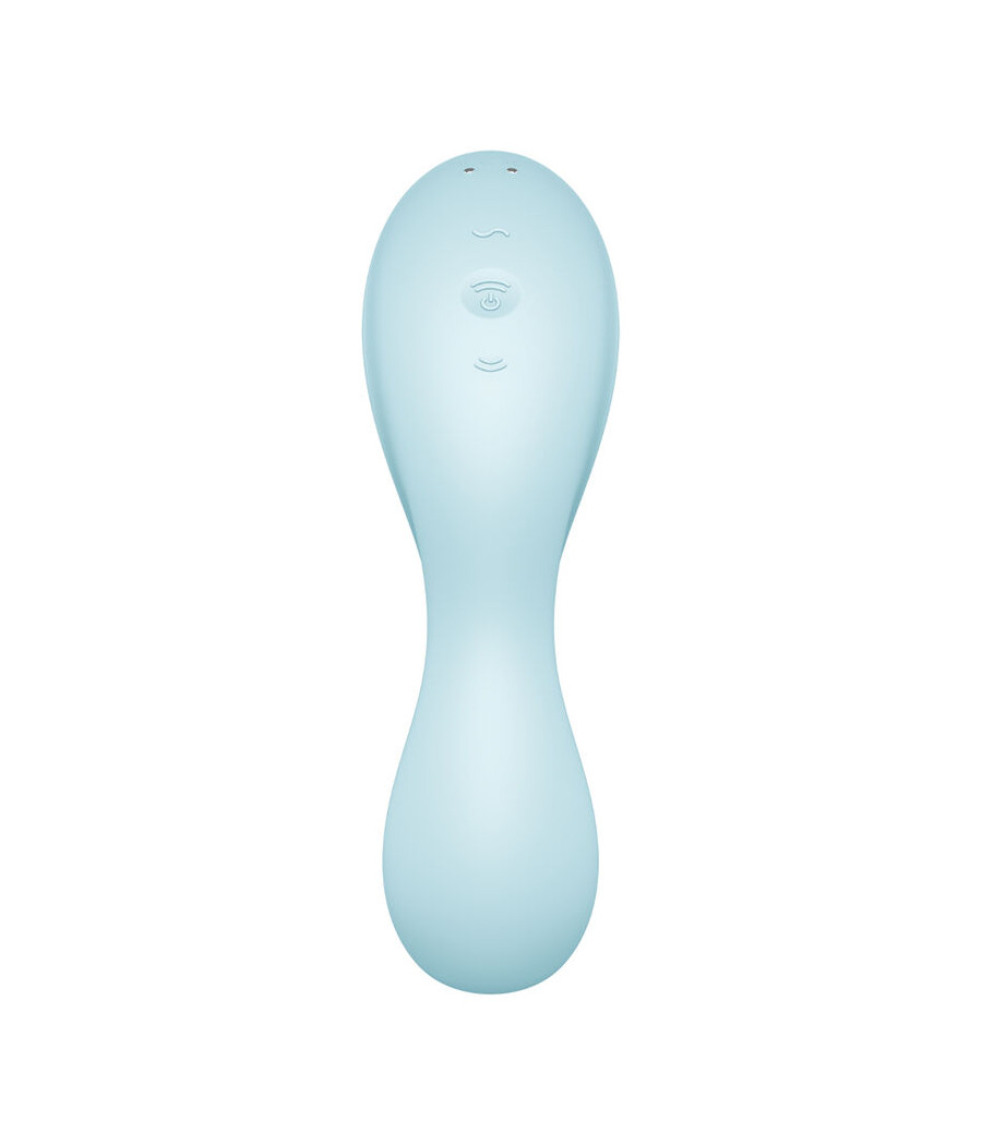 SATISFYER - CURVY TRINITY 5 AIR PULSE STIMULATOR & VIBRATOR APP BLAU