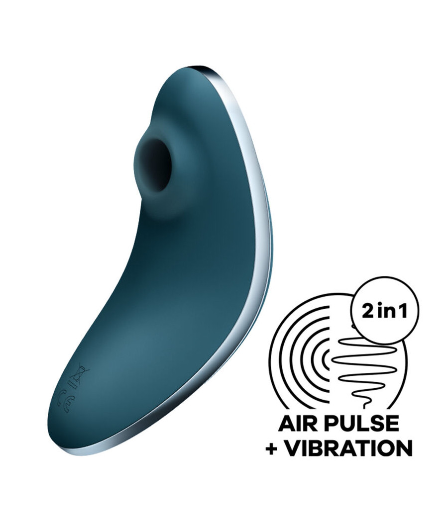 SATISFYER - VULVA LOVER 1 ESTIMULADOR Y VIBRADOR AZUL