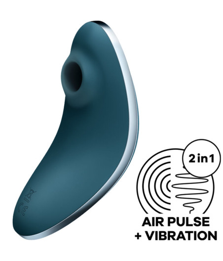 SATISFYER - VULVA LOVER 1 STIMULATEUR ET VIBRATEUR AIR PULSE BLEU