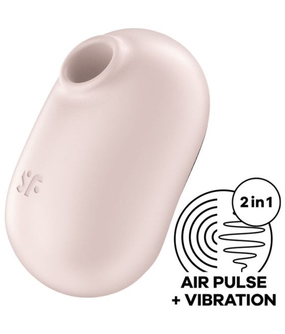 SATISFYER - PRO TO GO 2 DOPPELTER LUFTPULSSTIMULATOR & VIBRATOR BEIGE