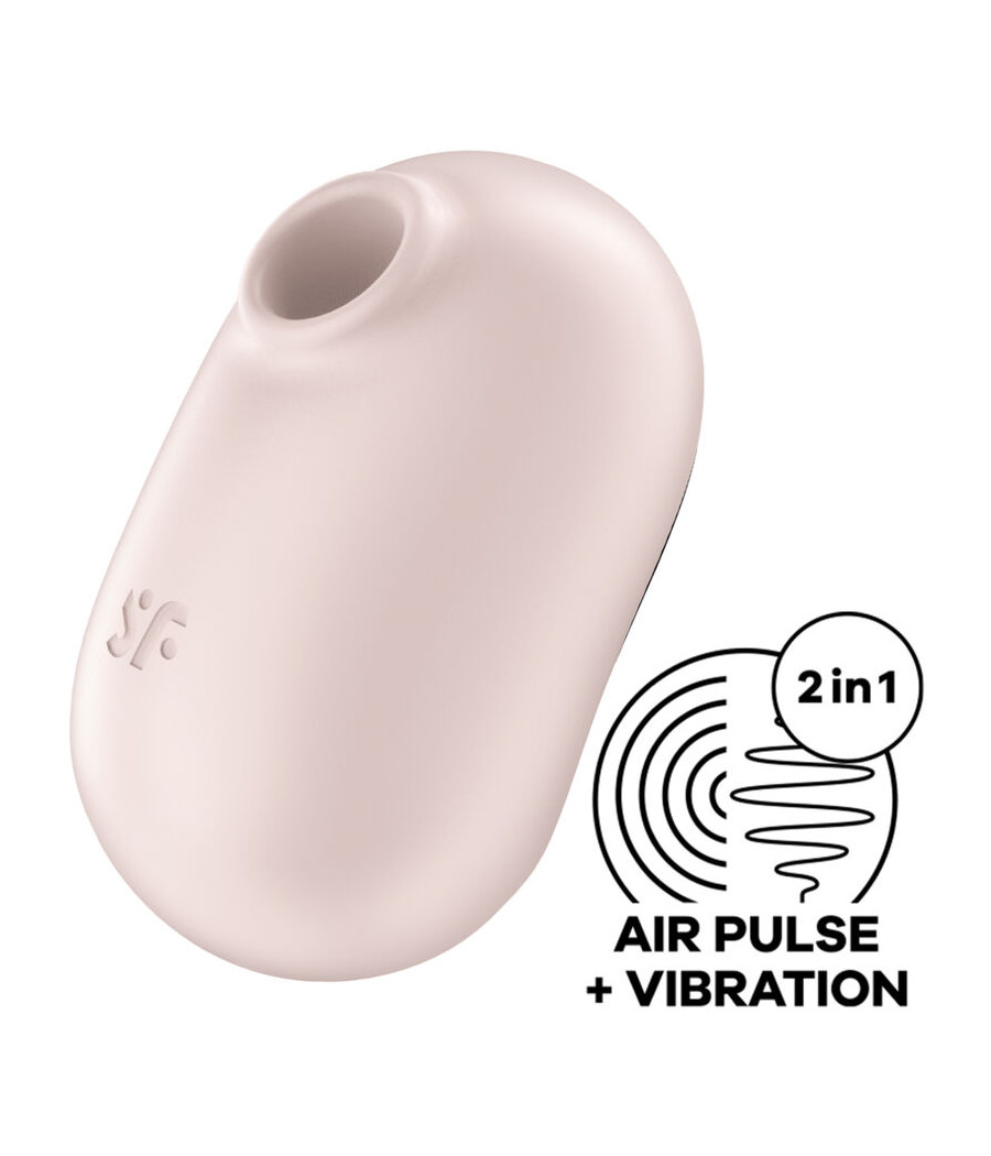 SATISFYER - PRO TO GO 2 DOPPIO STIMOLATORE E VIBRATORE BEIGE