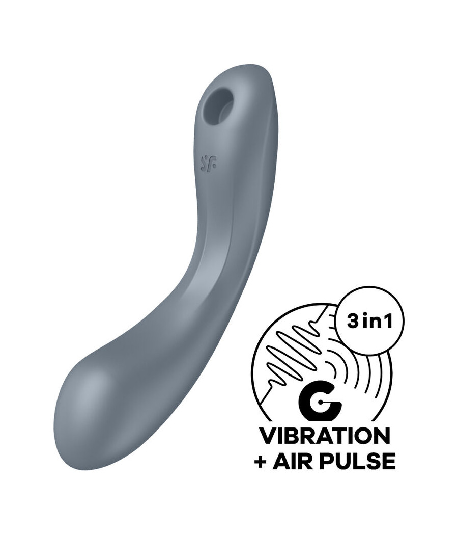 SATISFYER - CURVE TRINITY 1 AIR PULSE VIBRATION GRIS