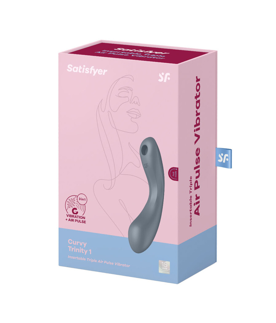 SATISFYER - CURVE TRINITY 1 AIR PULSE VIBRATION GRAU